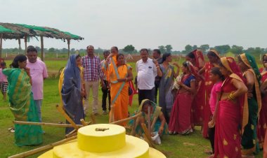 भटगांव (खोरपा) गौठान में मनाया गया हरेली पर्व।