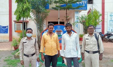 लोहे की प्लेट चोरी करने वाले आरोपी गिरफ्तार।