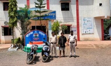 अभनपुर क्षेत्र में लूट की घटना को अंजाम देने वाला युवक नवा रायपुर से गिरफ्तार।