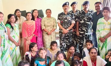 थनौद केन्द्रीय रिजर्व  पुलिस बटालियन ने किया राजिम स्थित संकल्प दिव्यांग संस्थान का दौरा।