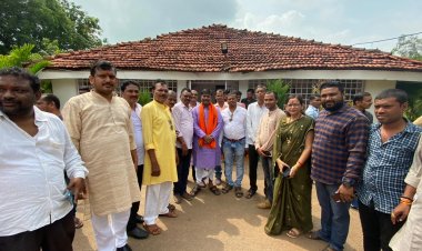 भाजपा के नये प्रदेश महामंत्री केदार कश्यप का अभनपुर में किया गया  स्वागत।