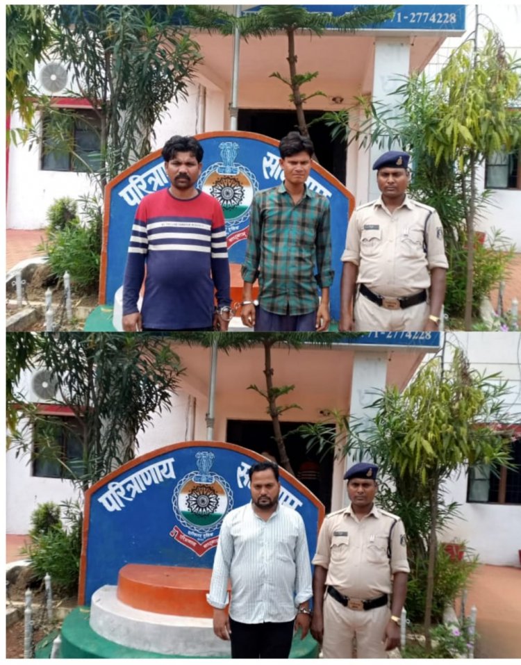 अभनपुर पुलिस द्वारा शराब कोचियों पर ताबड़तोड़ कार्यवाही, तीन आरोपी गिरफ्तार।