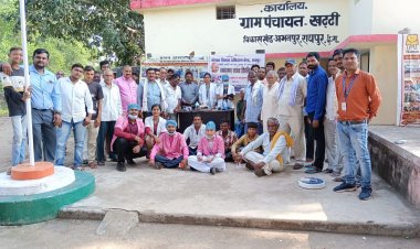 गांधी जयंती के अवसर पर ग्राम खट्टी में लगाया गया निशुल्क स्वास्थ्य जांच शिविर