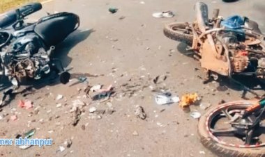 अभनपुर में बाइकों की आमने-सामने भिडंत, एक युवक घायल