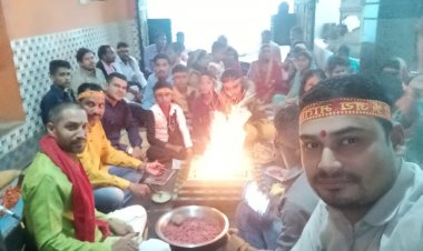 जुलुम के मंदिर में दुर्गाष्टमी पर हवन पूजन कर दी गई पूर्णाहुति