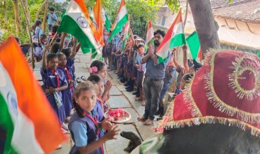 बिरोदा विद्यालय में  छत्तीसगढ़ माता की पूजा कर  राज्य स्थापना दिवस मनाया गया