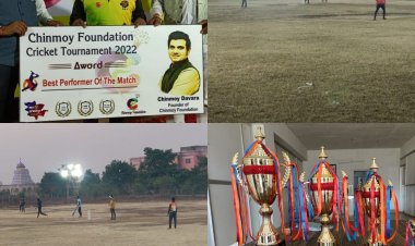 चिन्मय फाउंडेशन द्वारा आयोजित क्रिकेट प्रतियोगिता में दम दिखा रहे है अंचल के खिलाड़ी