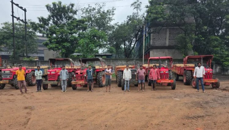 CG News : अवैध रेत परिवहन पर पुलिस की बड़ी कार्रवाई, 9 ट्रैक्टरों को किया जब्त