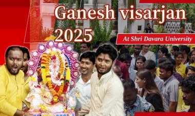 श्री दावड़ा यूनिवर्सिटी में हवन, नृत्य और गणेश विसर्जन के भावुक पलों में DG मैम भी हुई भावुक