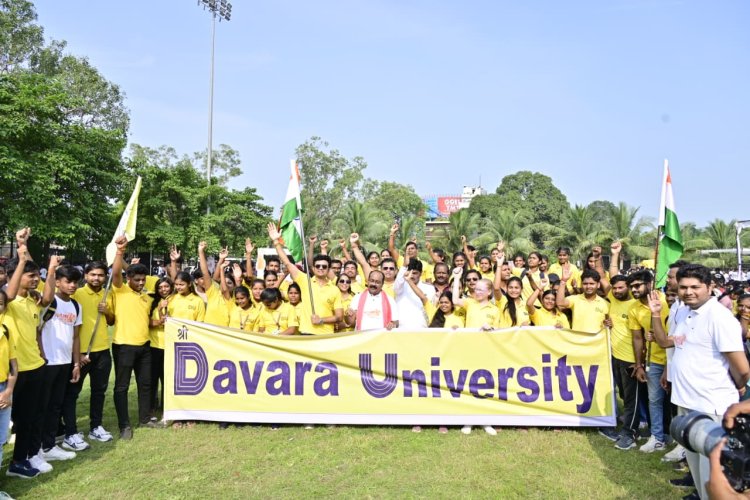 श्री दावड़ा यूनिवर्सिटी छात्रों ने लिया हिस्सा – “Namo Yuva Run for Nasha Mukt Bharat” में