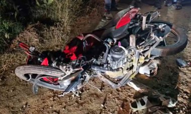 नेशनल हाईवे पर हादसा : ट्रक की टक्कर से बाइक सवार 2 युवकों की मौत, एक की हालत गंभीर