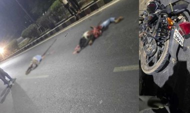 NH-53 पर भीषण हादसा : खड़े ट्रैक्टर से टकराई बाइक, फिर पीछे से आ रहे ट्रक ने कुचला, दो लोगों की मौके पर मौत