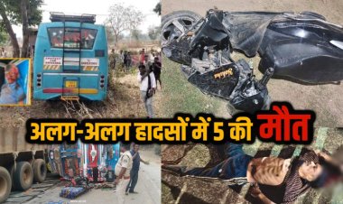 छत्तीसगढ़ में रफ्तार का कहर, अलग-अलग सड़क हादसे में स्कूली छात्र समेत 5 की मौत…
